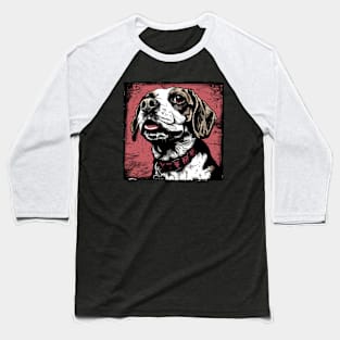 Retro Art Beagle Dog Lover Baseball T-Shirt